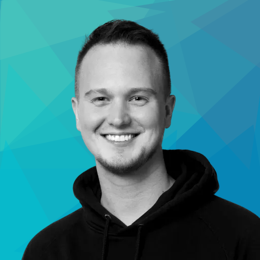 Avatar Graustufen-Portrait mit Abstract-5-Hintergrund (512x512px)