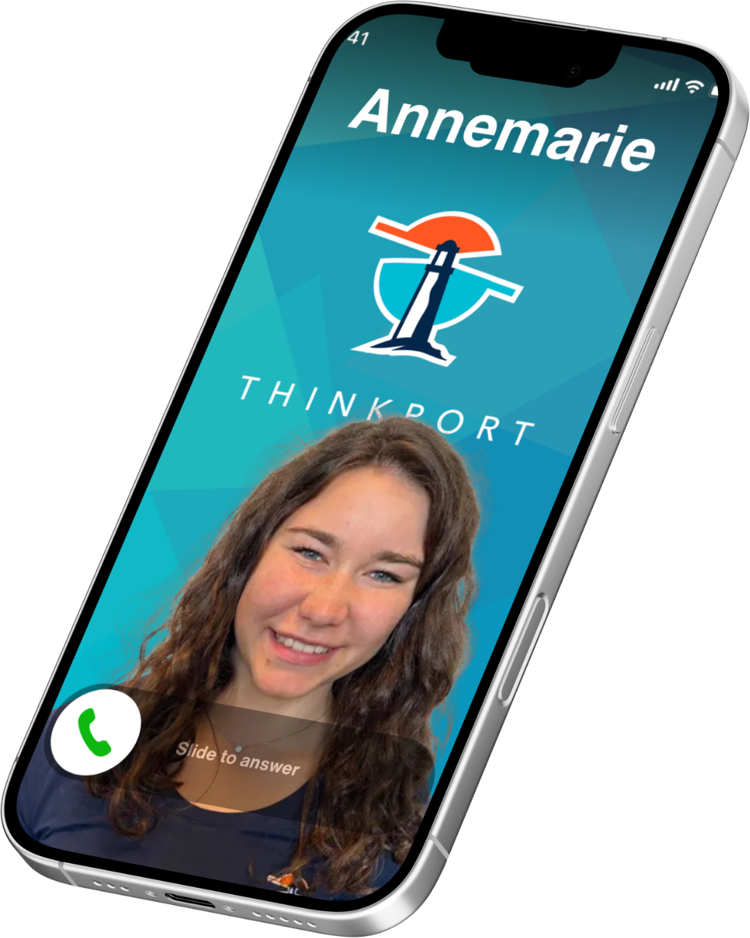 iOS poster mock – template with portrait and job title